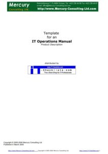 IT Operation Manual Template | Free Manual Templates