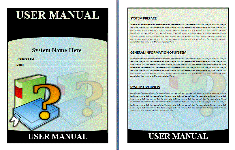 User Manual Template Manual Templates Free Word Templates