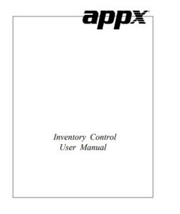 inventory control manual template
